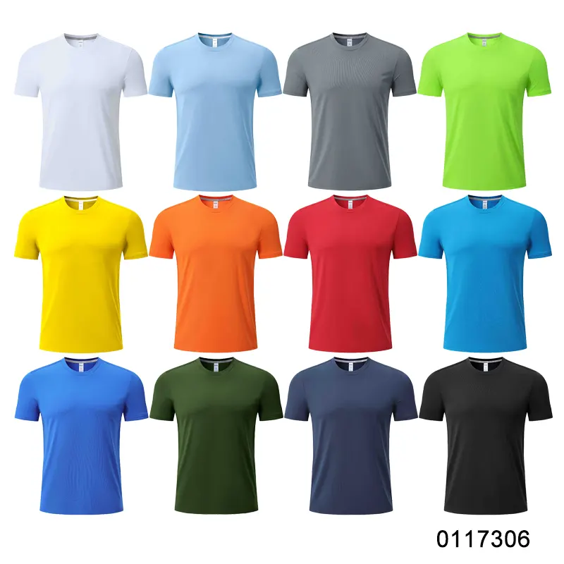 oemtshirts.com high quality ready made 100%poly/spandex 180gsm round neck shortsleeve regular fit mesh blank t-shirt wholesale