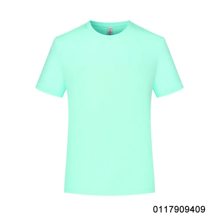 oemtshirts.com high quality ready made 100%polyester 125gsm round neck shortsleeve regular fit grid blank t-shirt wholesale