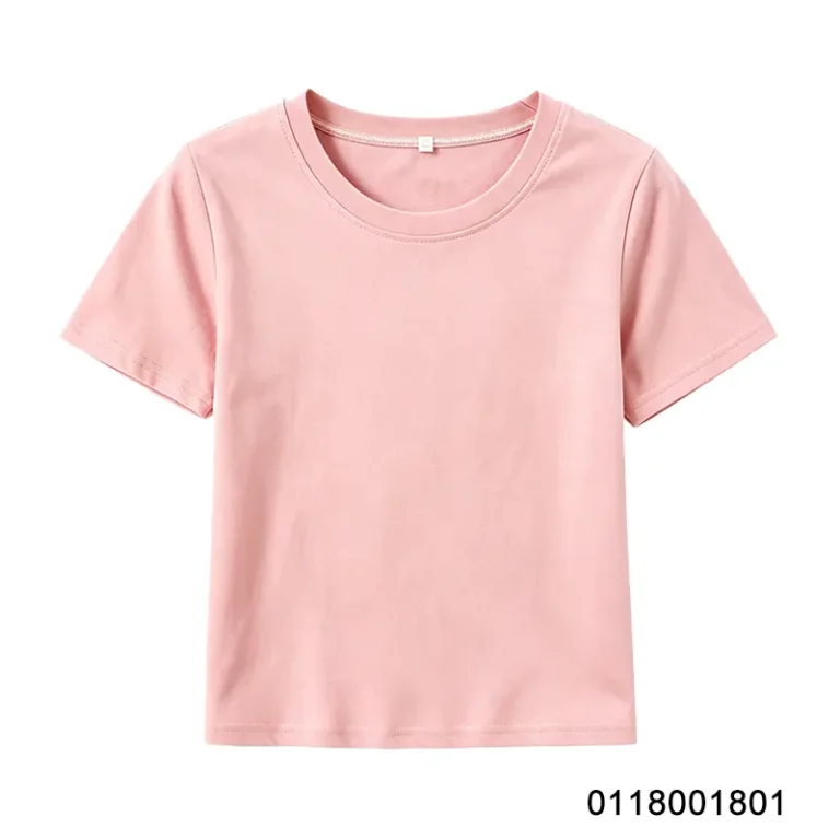oemtshirts.com high quality ready made 100%polyester 180gsm round neck shortsleeve regular fit blank crop t-shirt wholesale
