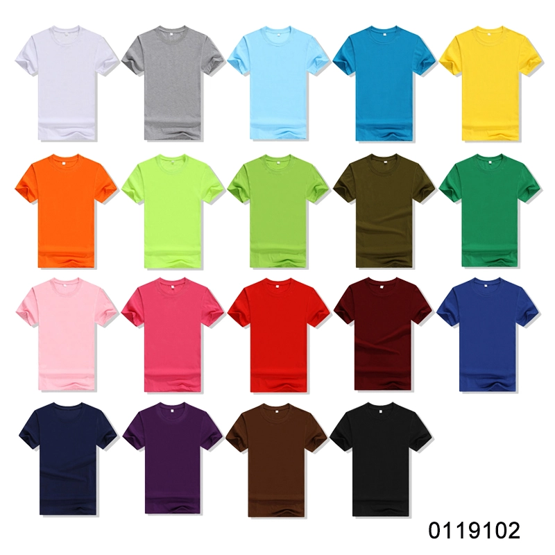 oemtshirts.com high quality ready made poly/cotton 150gsm round neck shortsleeve regular fit blank t-shirt wholesale