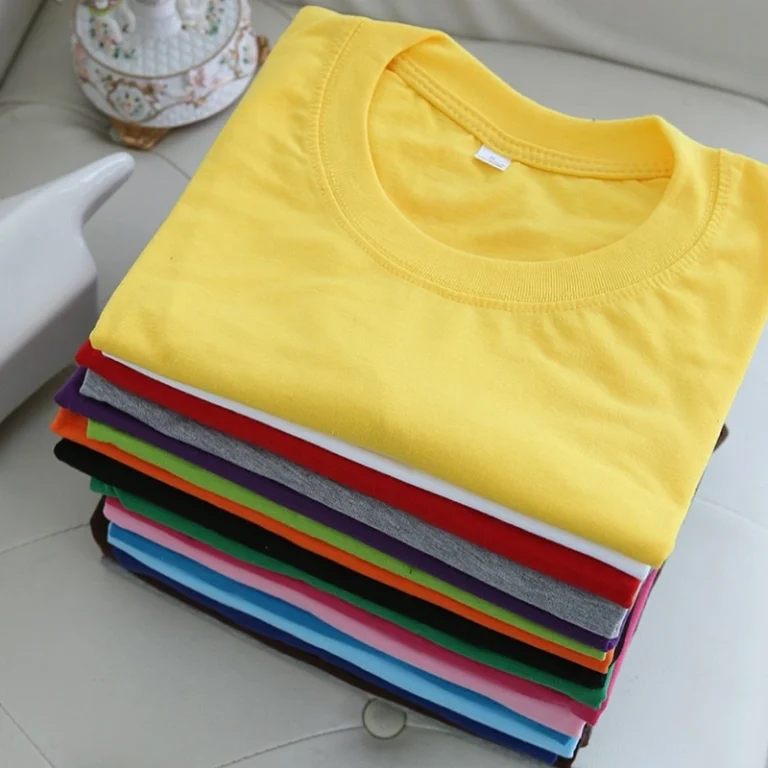 oemtshirts.com high quality ready made poly/cotton 150gsm round neck shortsleeve regular fit blank t-shirt wholesale