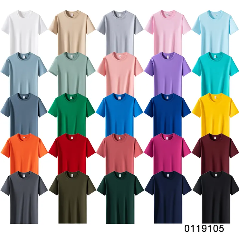 oemtshirts.com high quality ready made poly/cotton 180gsm round neck shortsleeve regular fit blank t-shirt wholesale
