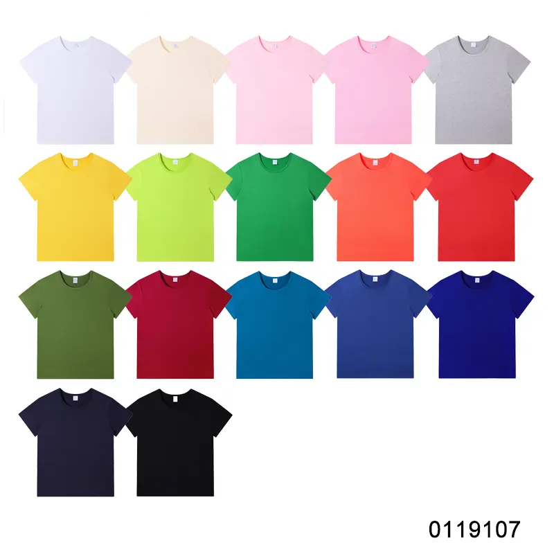 oemtshirts.com high quality ready made 100%polyester 200gsm round neck shortsleeve regular fit blank t-shirt wholesale