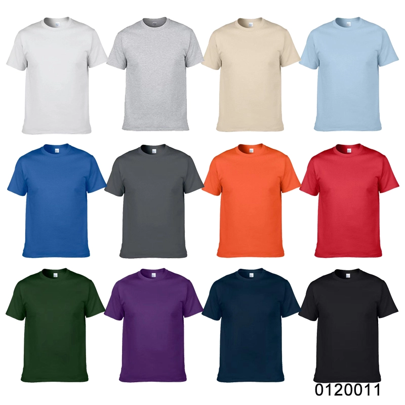 oemtshirts.com high quality ready made 100% cotton blank t-shirt 150gsm regular fit for wholesale