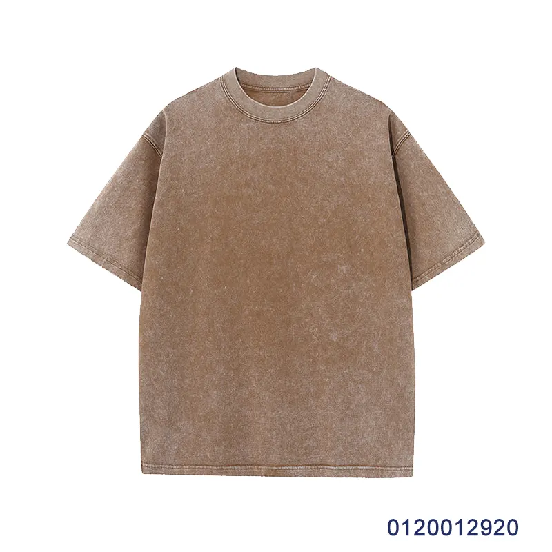 oemtshirts.com high quality ready made 100%cotton 230gsm round neck shortsleeve oversized style washed blank t-shirt wholesale