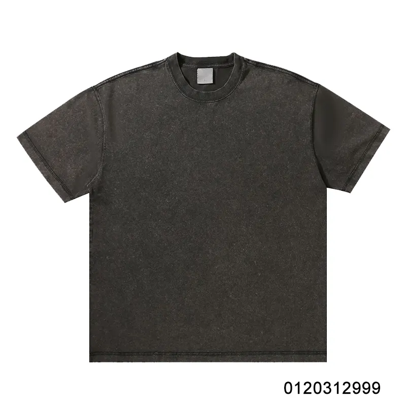 oemtshirts.com high quality ready made 100%cotton 300gsm round neck shortsleeve oversized style washed blank t-shirt wholesale
