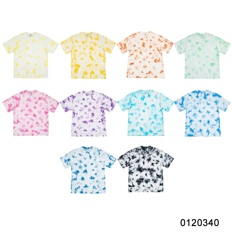 oemtshirts.com high quality ready made 100%cotton 230gsm round neck shortsleeve oversized style tie-dye t-shirt wholesale