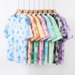 oemtshirts.com high quality ready made 100%cotton 230gsm round neck shortsleeve oversized style tie-dye t-shirt wholesale