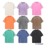 oemtshirts.com high quality ready made 100%cotton 270gsm washed round neck shortsleeve oversized style blank t-shirt wholesale