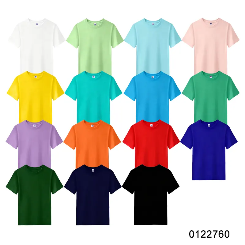 oemtshirts.com high quality ready made poly/cotton 200gsm round neck shortsleeve regular fit blank t-shirt wholesale