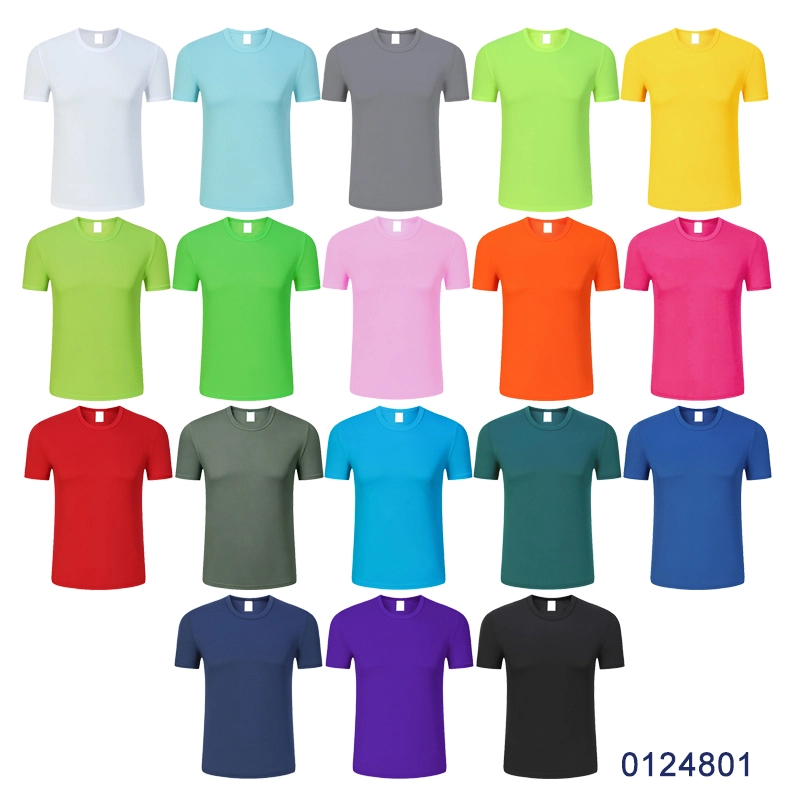 oemtshirts.com high quality ready made 100%polyester 120gsm dry-fit round neck shortsleeve regular fit blank t-shirt wholesale