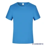 oemtshirts.com high quality ready made 100%polyester 140gsm dry-fit round neck shortsleeve regular fit blank check pattern t-shirt wholesale