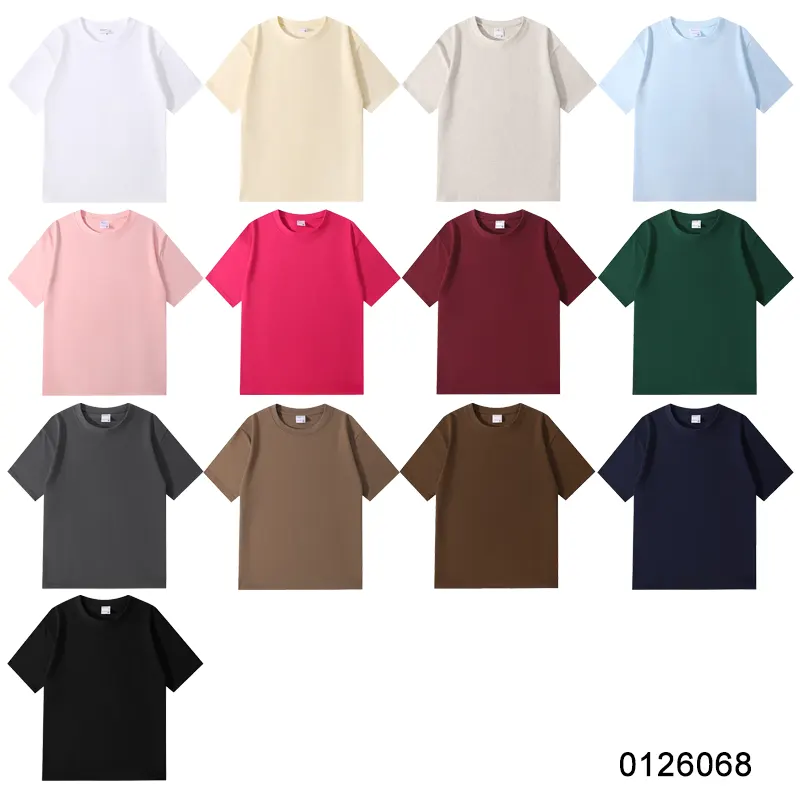 oemtshirts.com high quality ready made 100%cotton 300gsm round neck shortsleeve regular fit blank t-shirt wholesale