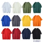 oemtshirts.com high quality ready made 100%cotton 260gsm round neck shortsleeve oversized style blank t-shirt wholesale