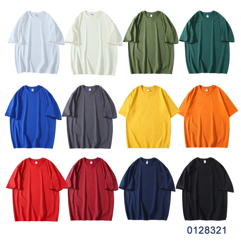 oemtshirts.com high quality ready made 100%cotton 260gsm round neck shortsleeve oversized style blank t-shirt wholesale