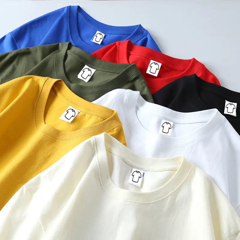 oemtshirts.com high quality ready made 100%cotton 260gsm round neck shortsleeve oversized style blank t-shirt wholesale