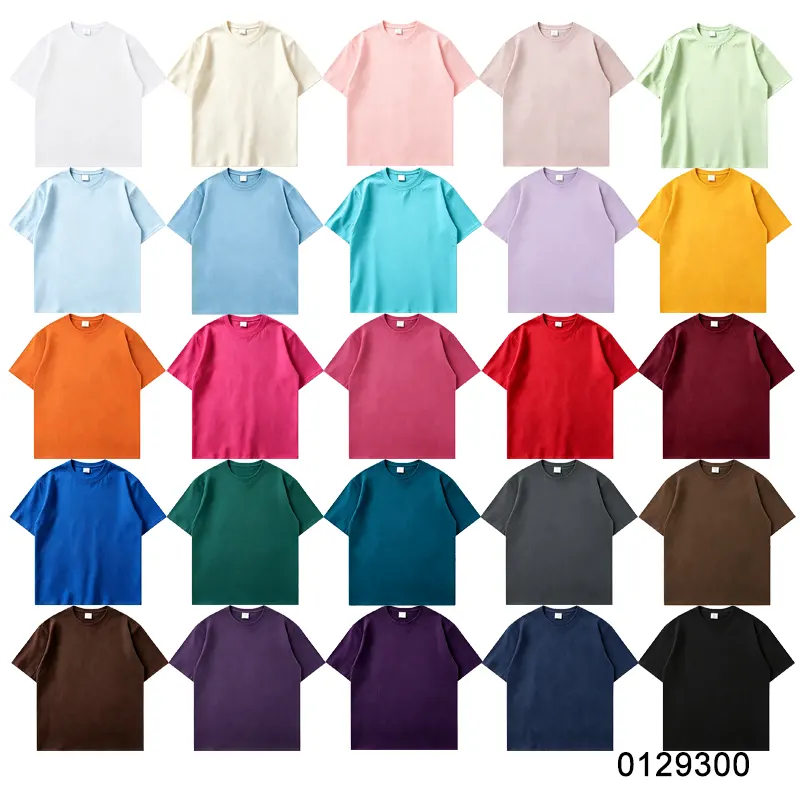 oemtshirts.com high quality ready made 100%cotton 300gsm round neck shortsleeve oversized style blank t-shirt wholesale