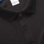 oemtshirts.com high quality ready made 100%polyester 150gsm bird eye fabric flat cuff shortsleeve blank polo shirt (color collar stripe) wholesale