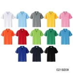 oemtshirts.com high quality ready made 100%polyester 200gsm flat fabric ribbed cuff shortsleeve blank polo shirt wholesale