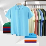 oemtshirts.com high quality ready made 100%polyester 150gsm pique fabric flat cuff shortsleeve blank polo shirt wholesale