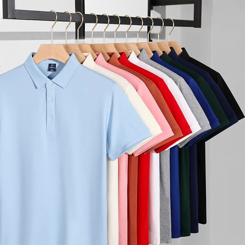 oemtshirts.com high quality ready made poly/cotton/spandex 210gsm pique fabric ribbed cuff shortsleeve blank polo shirt wholesale