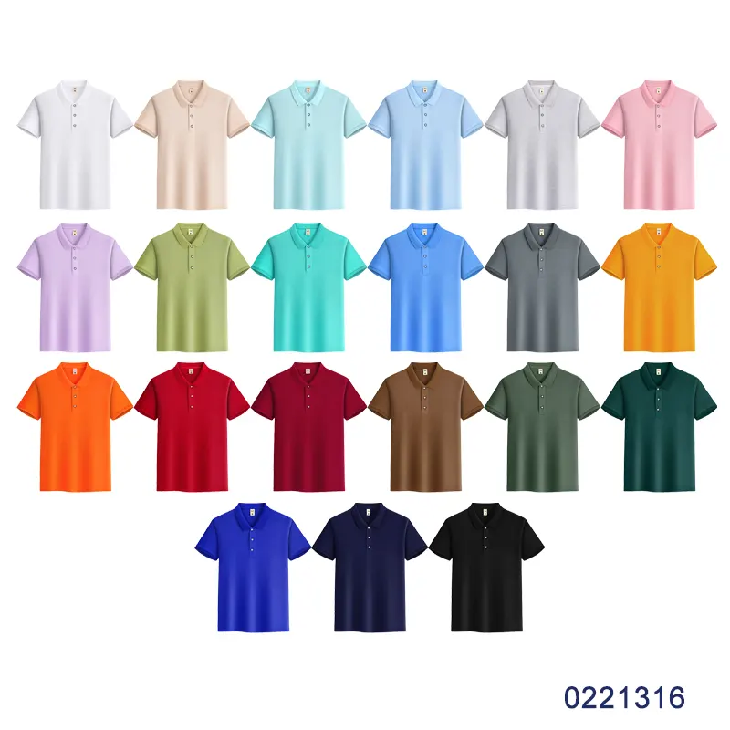 oemtshirts.com high quality ready made 100%polyester 200gsm pique fabric ribbed cuff shortsleeve blank polo shirt wholesale