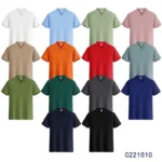 oemtshirts.com high quality ready made 100%polyester imitation cotton 200gsm pique fabric ribbed cuff shortsleeve blank polo shirt wholesale