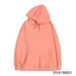 100% Polyester 260gsm Thin French Terry Fabric Long Sleeve Blank Hoodie Wholesale