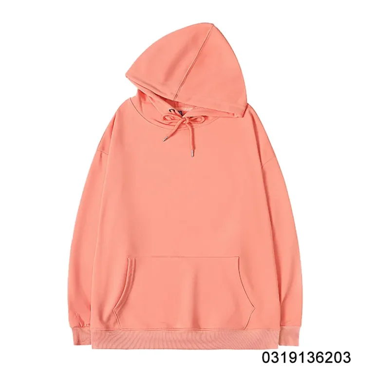 100% Polyester 260gsm Thin French Terry Fabric Long Sleeve Blank Hoodie Wholesale