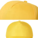 polyester twill blank baseball cap — angled side view
