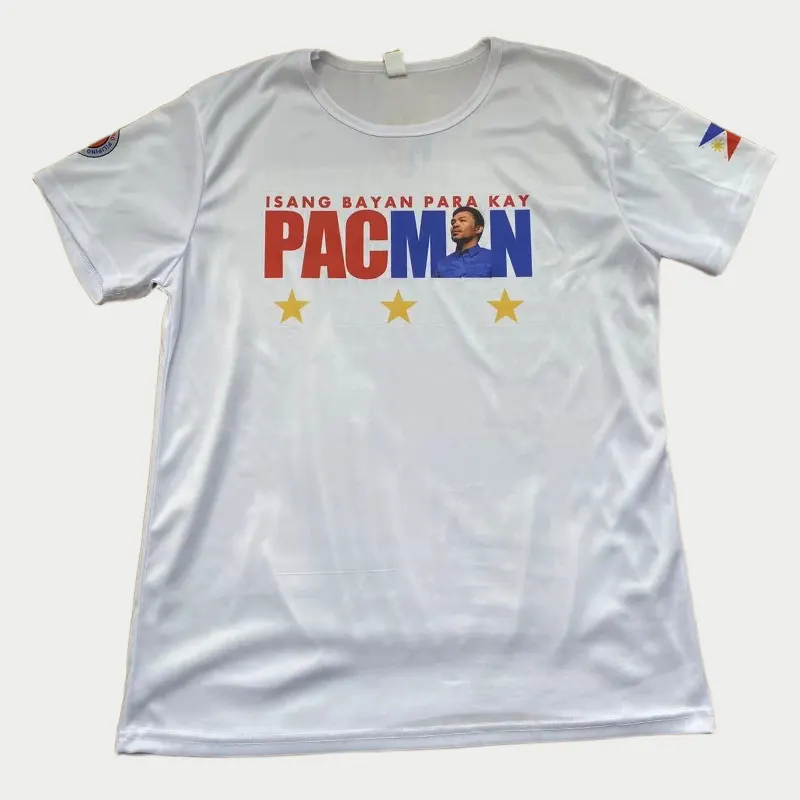 Custom Political Merchandise Tee — Sublimation Pattern Detail