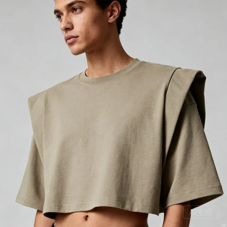 Model wearing an oversized heavyweight t-shirt in a minimal studio